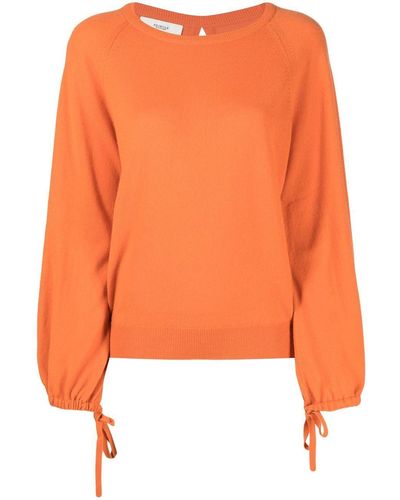 Pringle of Scotland Round Neck Cashmere Sweater - Orange