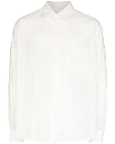 Our Legacy Button-Front Long-Sleeve Shirt - White