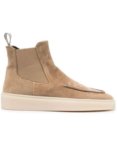 Officine Creative Muskrat 109 Suede Ankle Boots - Natural
