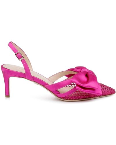 Dee Ocleppo Brazil Satin Slingback Court Shoes - Pink