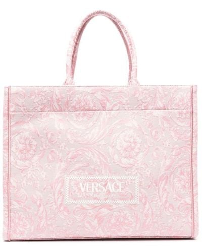 Versace Large Barocco Athena Tote Bag - Pink