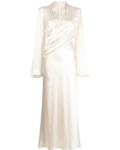 Acler Piccadilly Satin Midi Dress - White