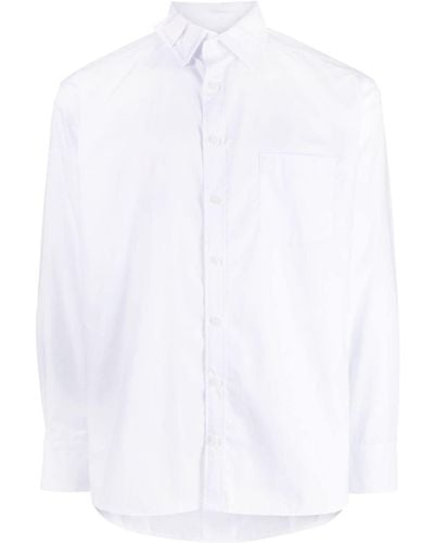 Kolor Patchwork-detail Long-sleeve Shirt - White