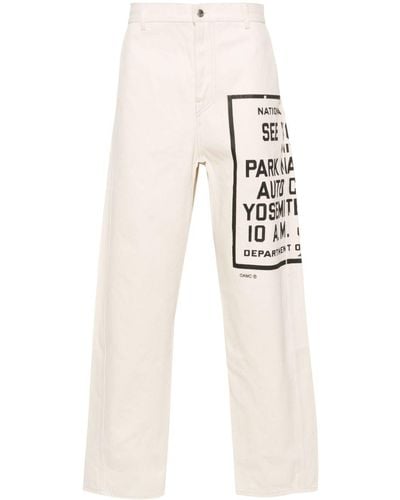 OAMC Pantaloni Tarn taglio comodo - Bianco