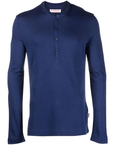 Orlebar Brown ラウンドネック ポロシャツ - ブルー