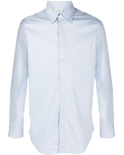 Etro Button-down Poloshirt - Blauw
