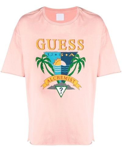 Alchemist X GUESS T-Shirt mit grafischem Print - Pink