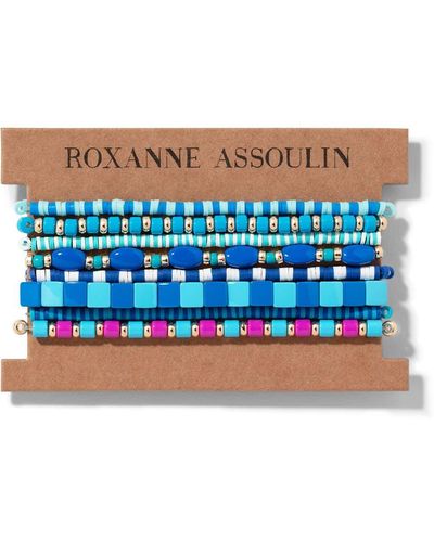 Roxanne Assoulin Color Therapy® Blue ブレスレット セット - ブルー