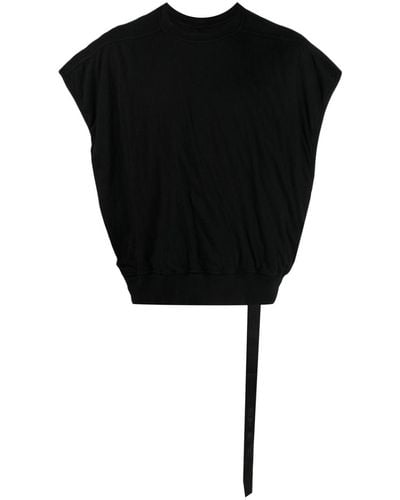 Rick Owens Jumbo Tatlin Sleeveless Organic Cotton Sweatshirt - Black