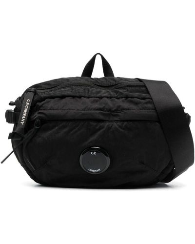 C.P. Company Nylon B Lens-detail Crinkled Belt Bag - Black