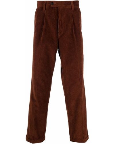Baracuta Corduroy Straight-leg Trousers - Brown