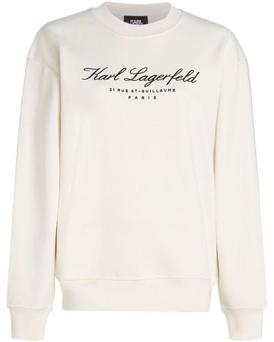 Karl Lagerfeld Hotel Karl オーガニックコットン スウェットシャツ - ホワイト