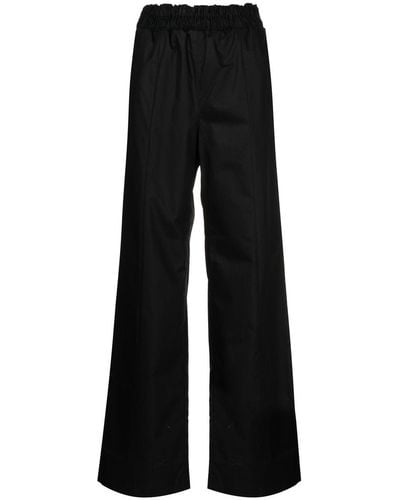 Fabiana Filippi Pantalones anchos con cintura paperbag - Negro