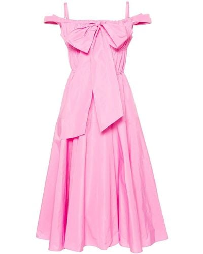 Patou Midi-jurk Met Strikdetail - Roze