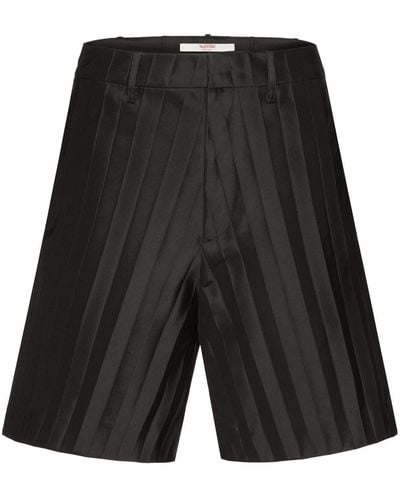 Valentino Garavani Pleated Tailored Shorts - Black