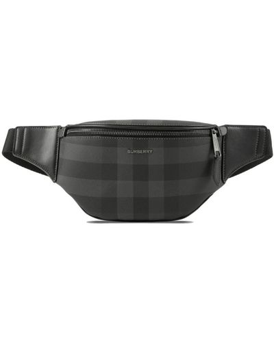 Burberry Mini Cason Leather Belt Bag - Gray