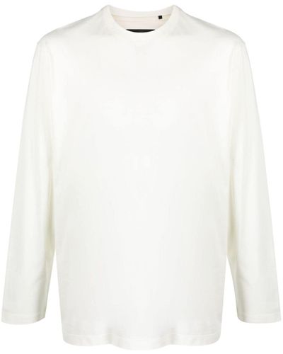 Y-3 T-shirt en coton à patch logo - Blanc