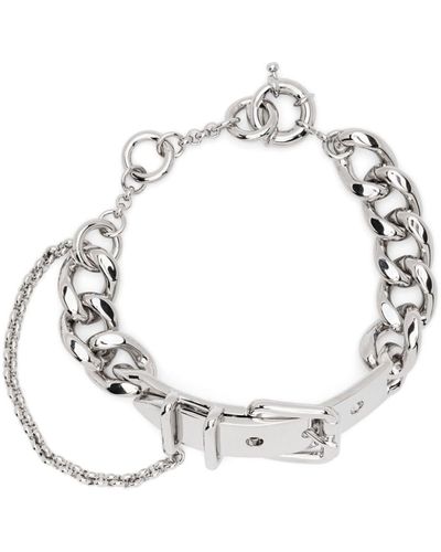 Acne Studios Buckle Chain Bracelet - White