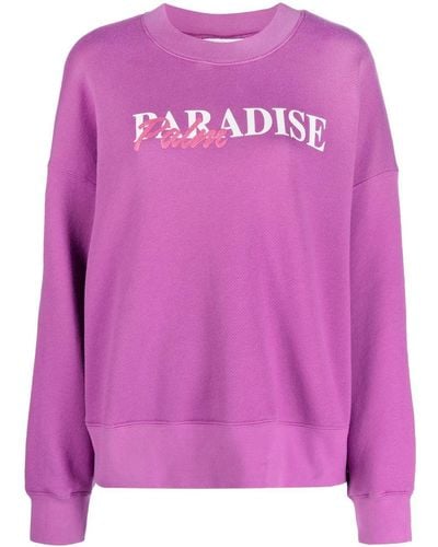Palm Angels Sweater Met Tekst - Roze