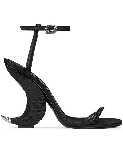 Givenchy Triple Toes 105mm Horn Sandals - Black