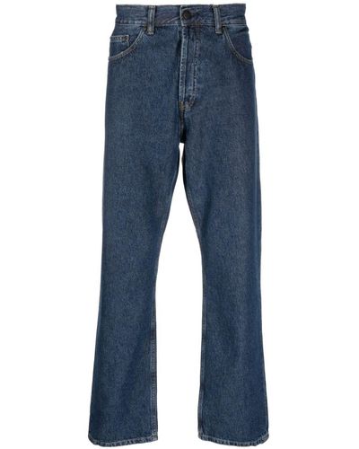 Carhartt Gerade Jeans mit Logo-Patch - Blau