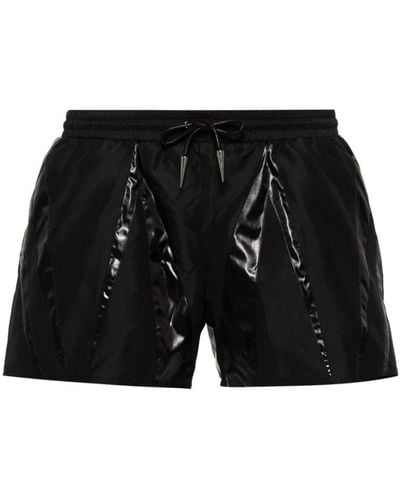 Mugler Panelled Swim Shorts - Black