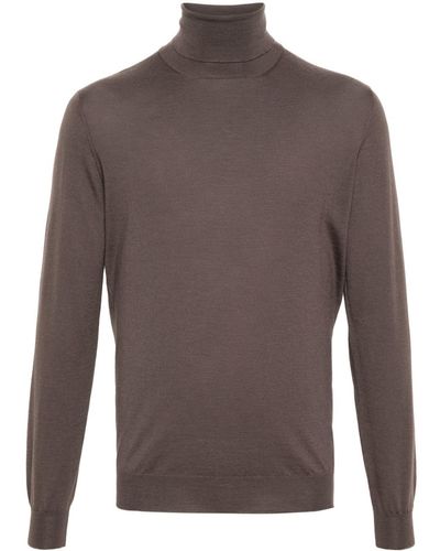 Dell'Oglio Roll-neck Knit Sweater - Brown