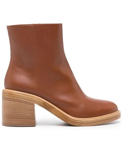 Roberto Festa Bottines Mady 75 mm en cuir - Marron