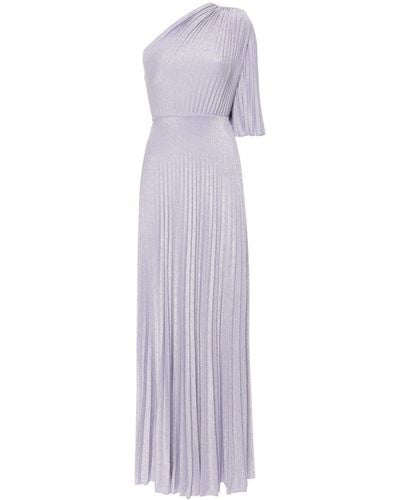 Elisabetta Franchi One-shoulder Lurex Dress - Purple