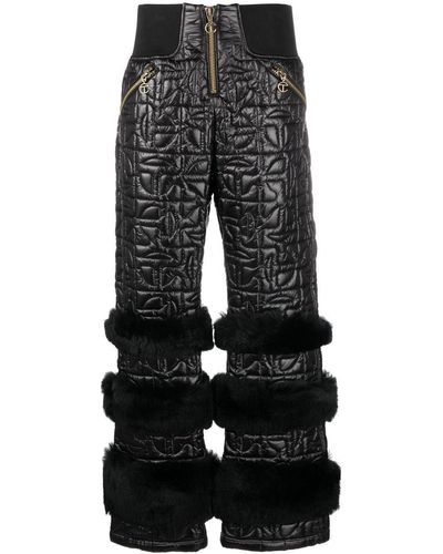 Moose Knuckles X Telfar pantalon matelassé en peau lainée - Noir