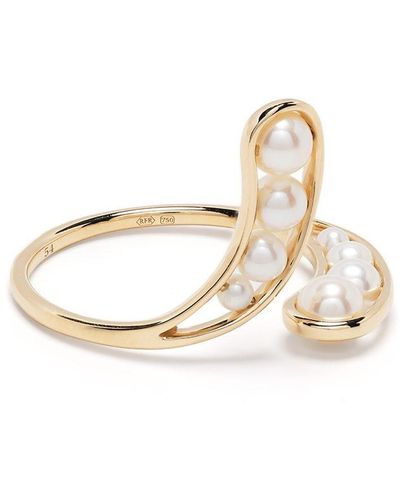 Ruifier 18kt Yellow Gold Morning Dew Droplet Pearl Ring - Metallic