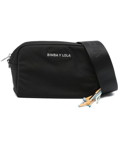 Bimba Y Lola Small Logo-lettering Crossbody Bag - Black