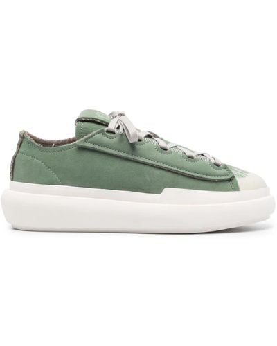 Y-3 Nizza Low Leather Trainers - Green