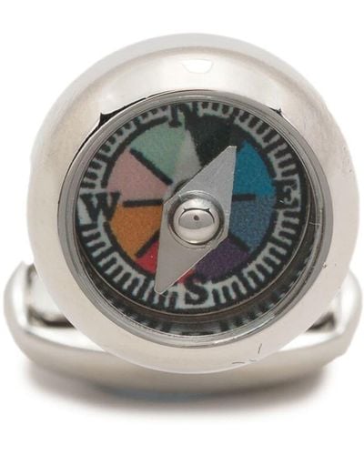 Paul Smith Manschettenknöpfe mit Kompass-Detail - Grau
