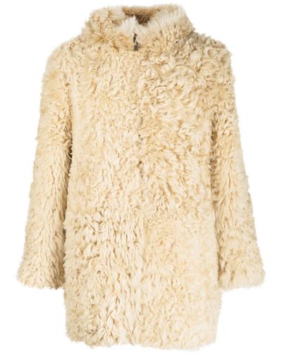 ERL Faux-fur Hooded Coat - Natural