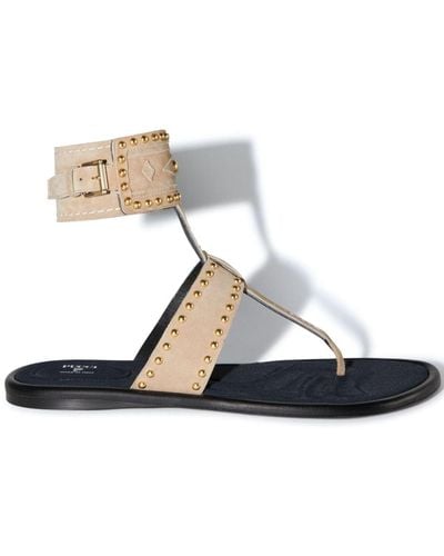 Emilio Pucci Emilia Stud-embellished Flat Sandals - White