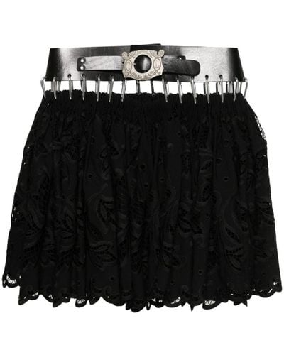 Chopova Lowena Drew Logo-engraved Mini Skirt - Black