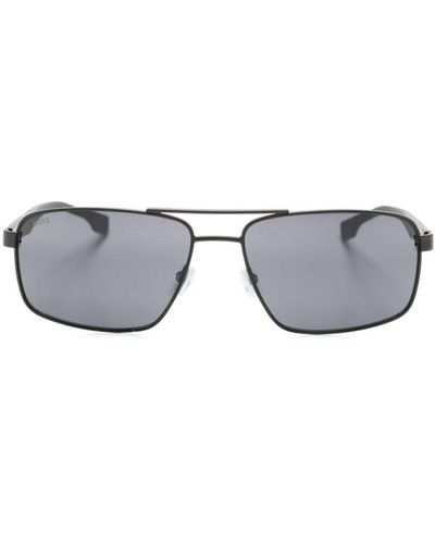 BOSS 1580/s Rectangle-frame Sunglasses - Gray