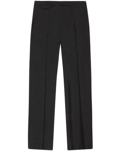 Bally Pressed-crease Mohair Tailored Trousers - Black