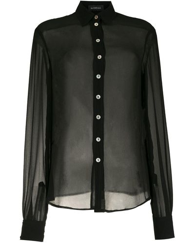 Olympiah Zijden Blouse - Zwart