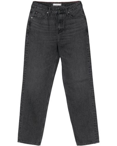 Tommy Hilfiger Straight-Leg-Jeans mit hohem Bund - Grau