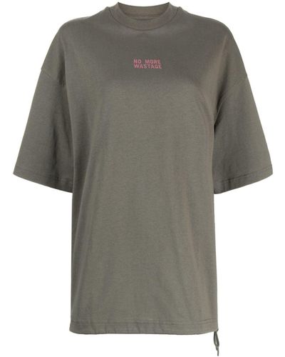 Izzue Graphic-print Cotton T-shirt - Grey