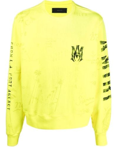 Amiri Logo-print Sweatshirt - Yellow