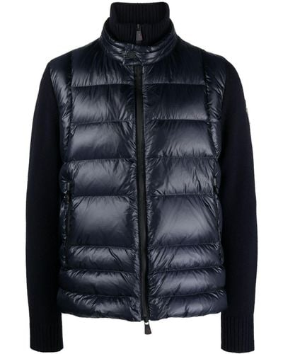 3 MONCLER GRENOBLE Padded Down-feather Knitted Jacket - Black