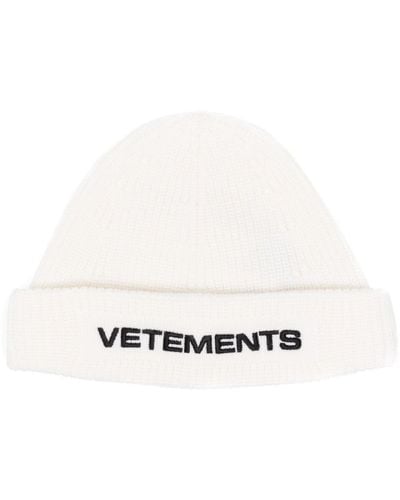 Vetements リブニット ビーニー - ホワイト