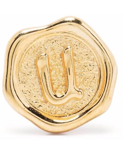 Maria Black Broche Pop Coin con letra U - Metálico
