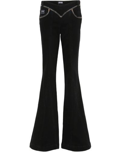 Versace Low-rise Flared Jeans - Black