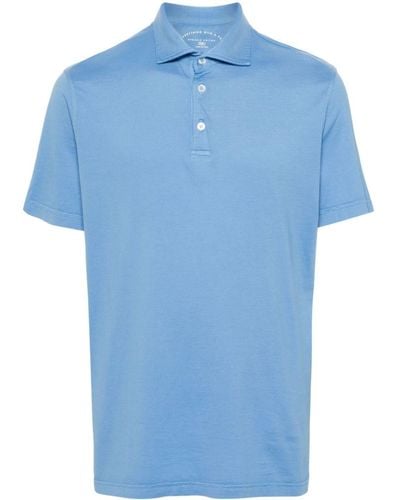 Fedeli Zero Jersey Polo Shirt - Blue