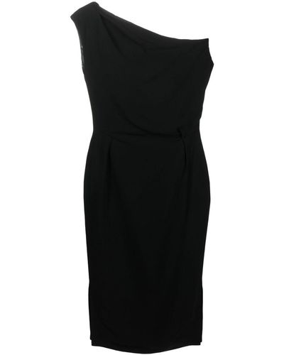 Alexandre Vauthier Vestido midi drapeado - Negro