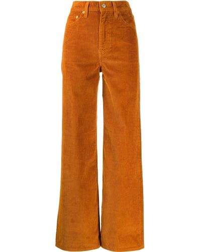 Levi's Pantalon évasé en velours côtelé - Orange